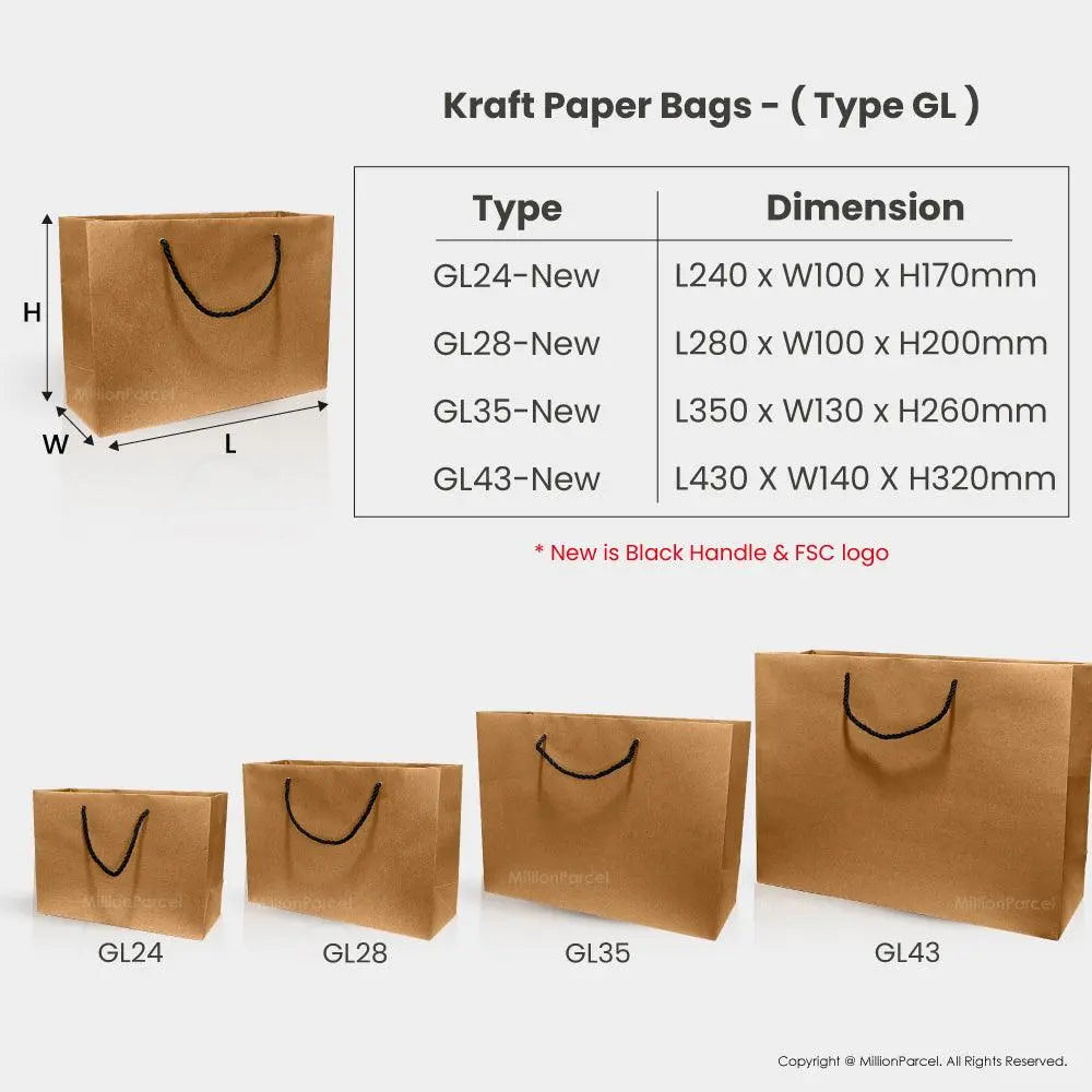 Brown Kraft Paper Bags - MillionParcel