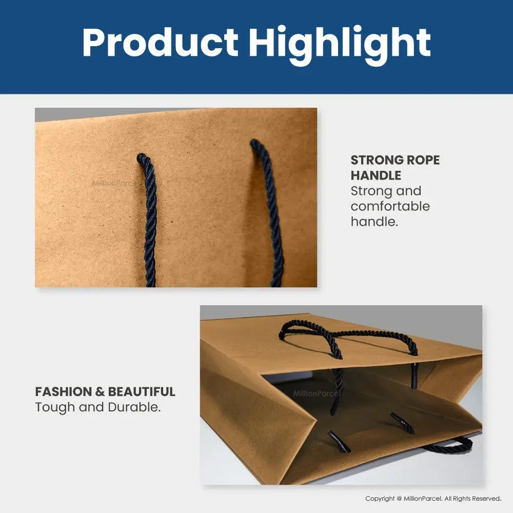 Brown Kraft Paper Bags - MillionParcel