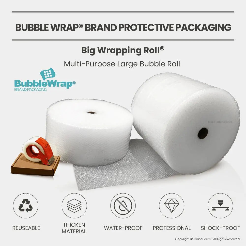 BUBBLE WRAP® Brand Protective Packaging (Big Bubble Roll) - MillionParcel