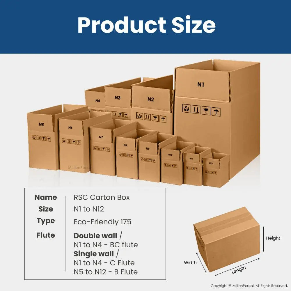 Carton Box - N Series | Most Popular Size in Singapore - MillionParcel