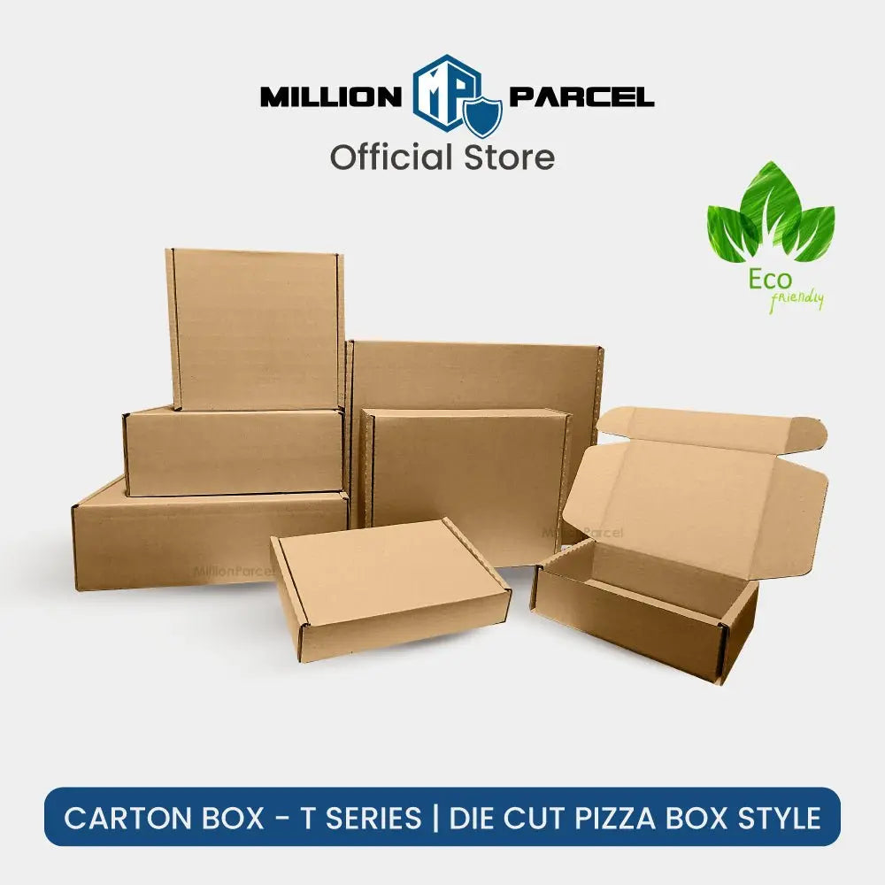 Carton Box - T Series | Die Cut Pizza Box style - MillionParcel