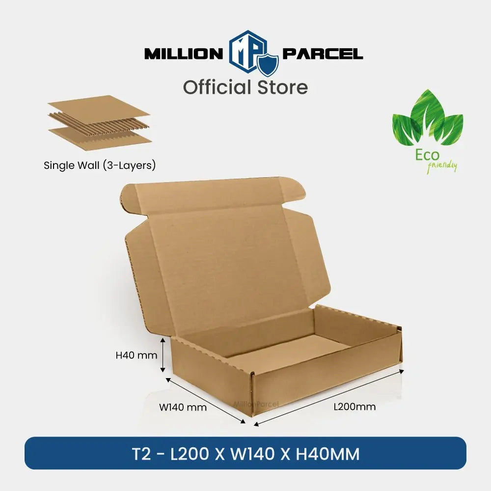 Carton Box - T Series | Die Cut Pizza Box style - MillionParcel