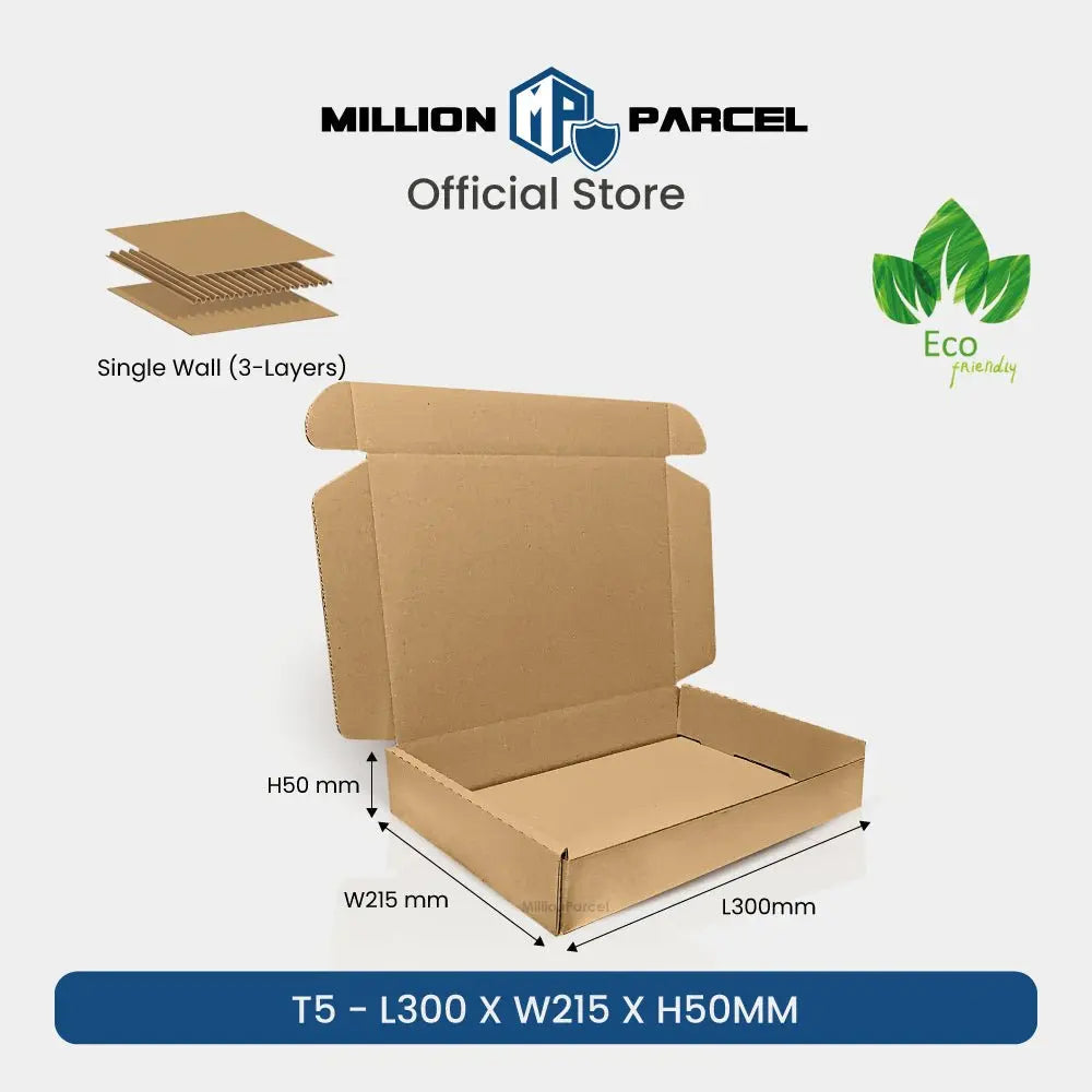 Carton Box - T Series | Die Cut Pizza Box style - MillionParcel