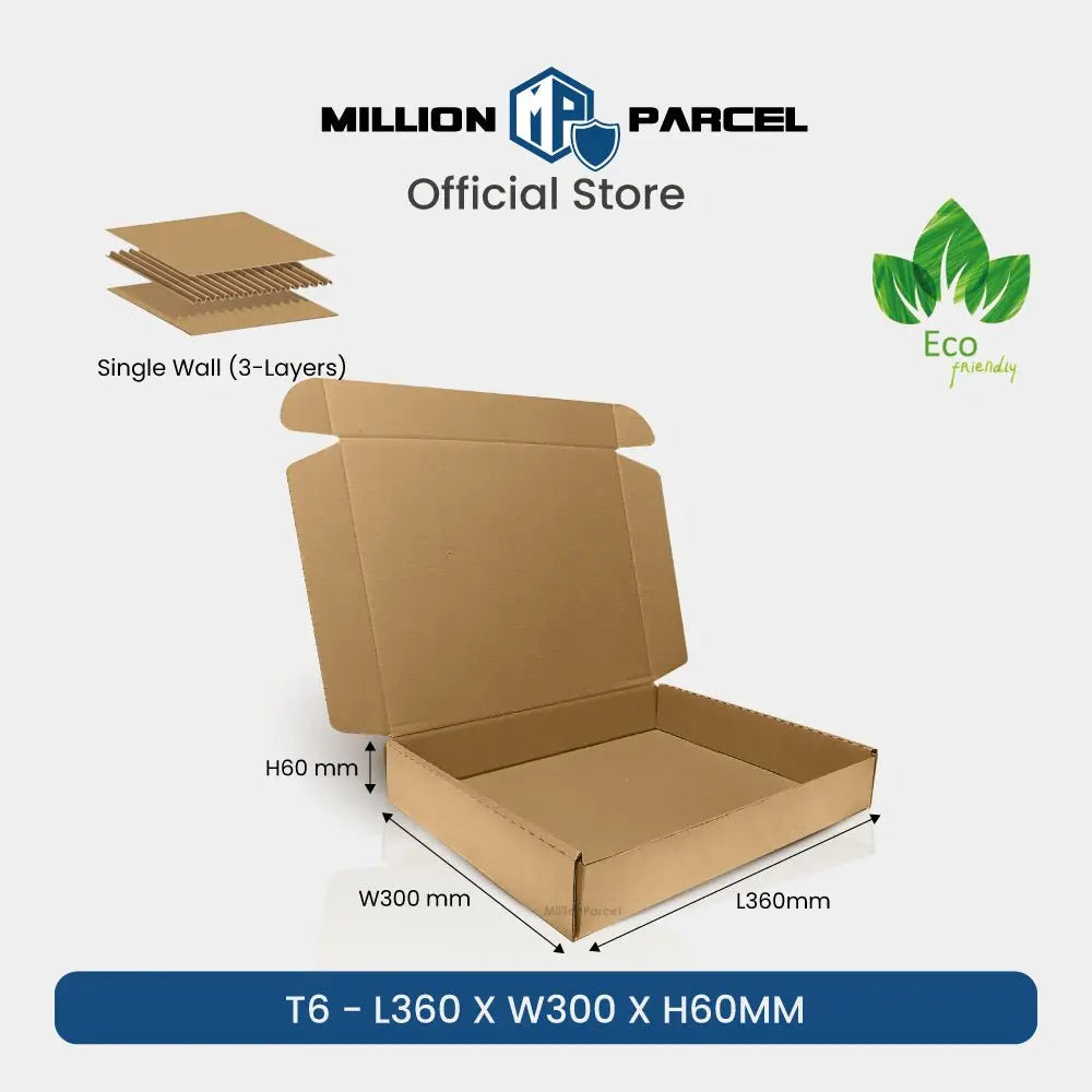 Carton Box - T Series | Die Cut Pizza Box style - MillionParcel