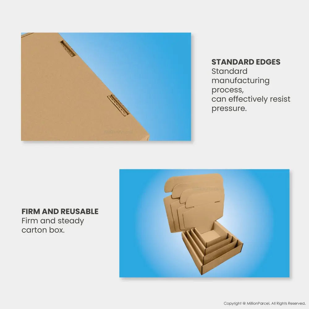 Carton Box - T Series | Die Cut Pizza Box style - MillionParcel