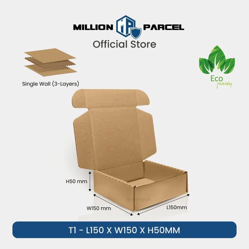 Carton Box - T Series | Die Cut Pizza Box style - MillionParcel