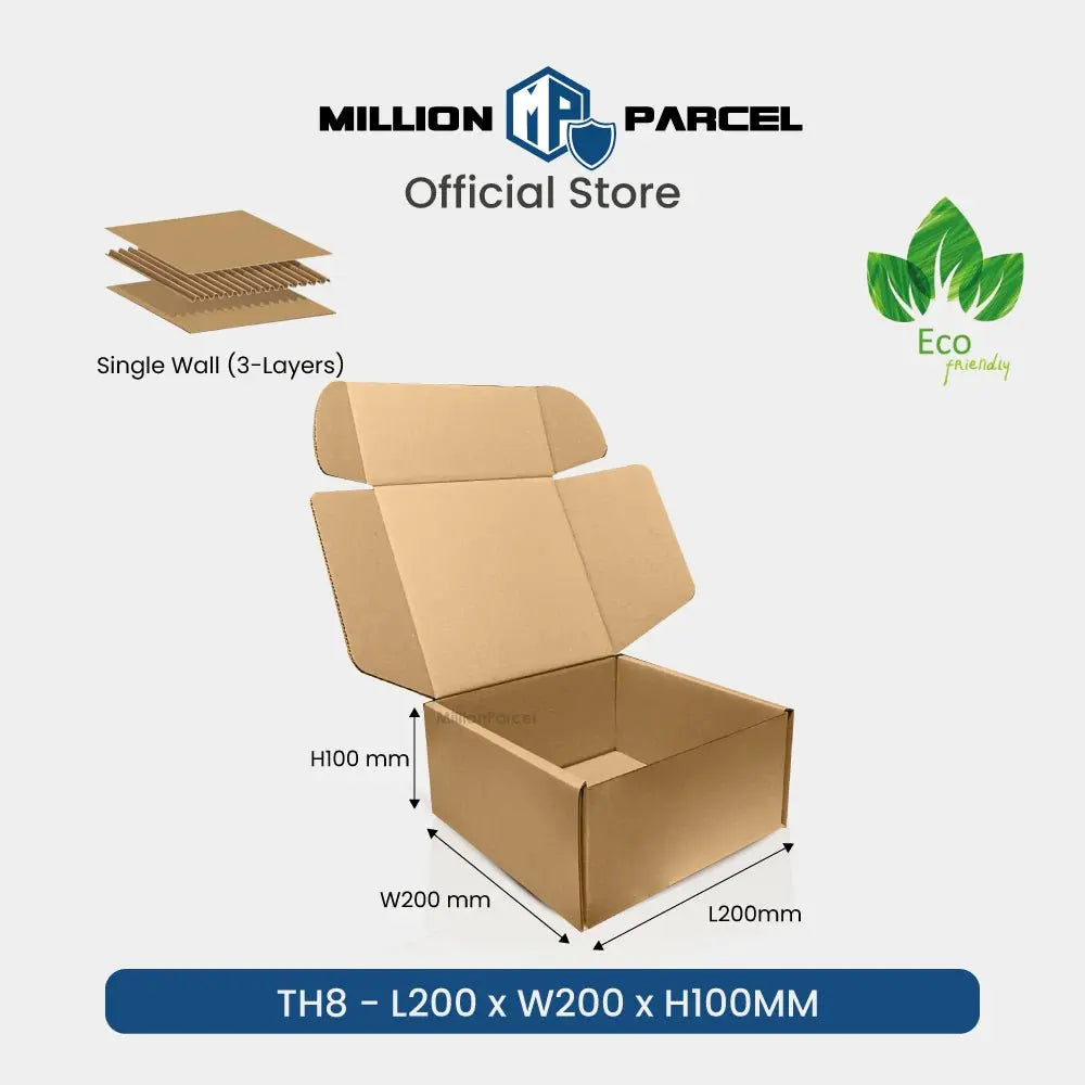 Carton Box - T Series | Die Cut Pizza Box style - MillionParcel