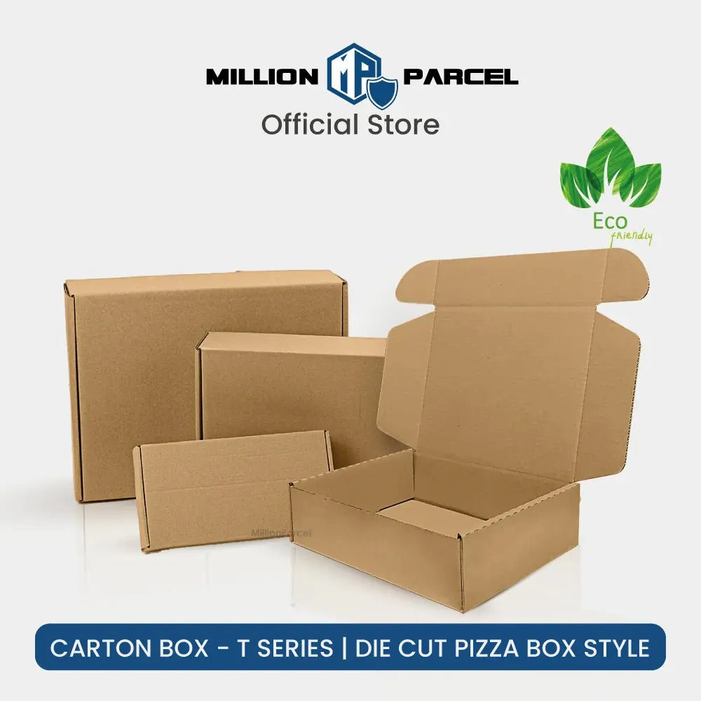 Carton Box - T Series | Die Cut Pizza Box style - MillionParcel