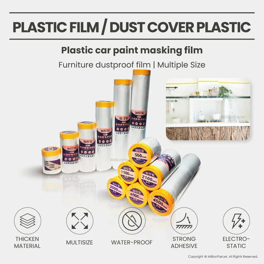 Disposable Plastic Dust Cover - Renovating, painting, or DIY project - MillionParcel