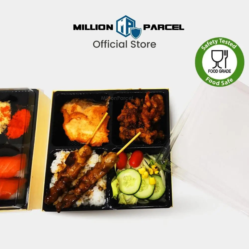 Disposable Wood Lunch Box - 4 slot - MillionParcel