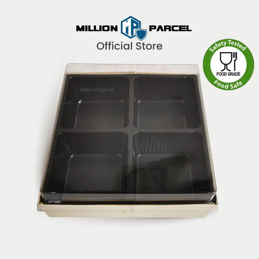 Disposable Wood Lunch Box - 4 slot - MillionParcel