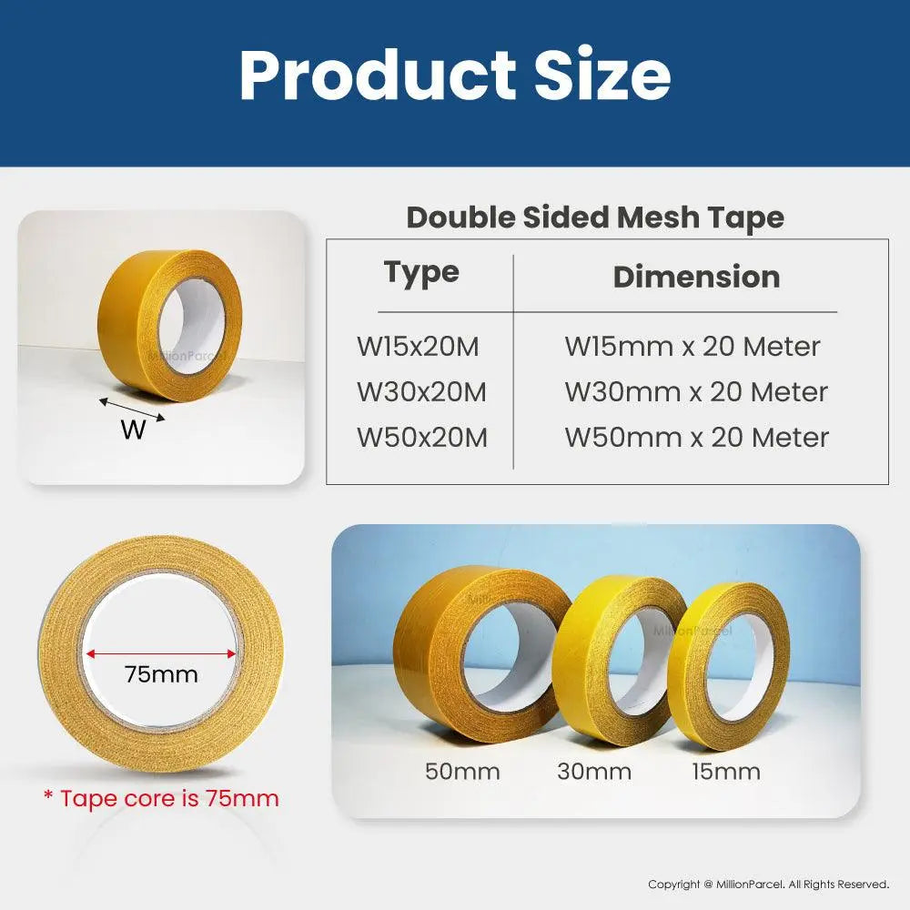 Double Sided Mesh Tape - MillionParcel