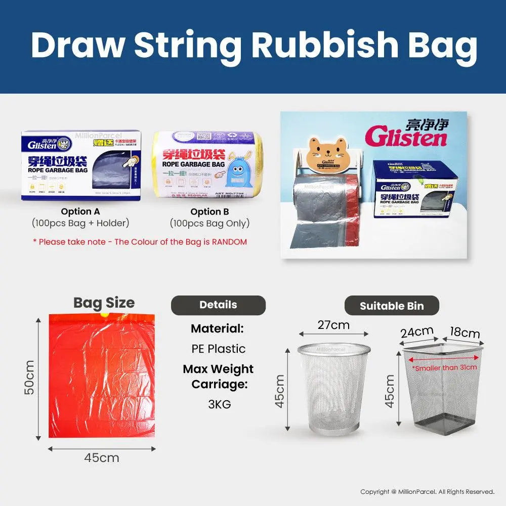 Draw String Rubbish Bag | Trash Bag - MillionParcel