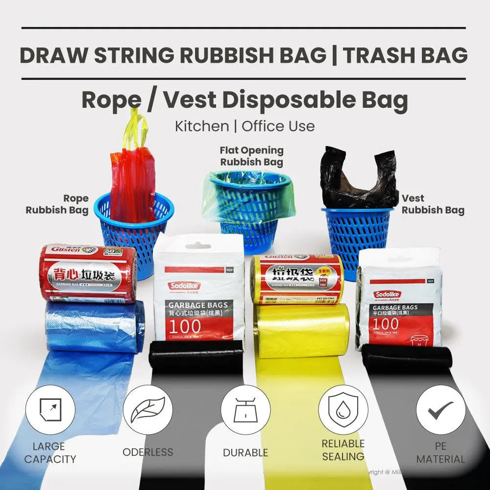 Draw String Rubbish Bag | Trash Bag - MillionParcel