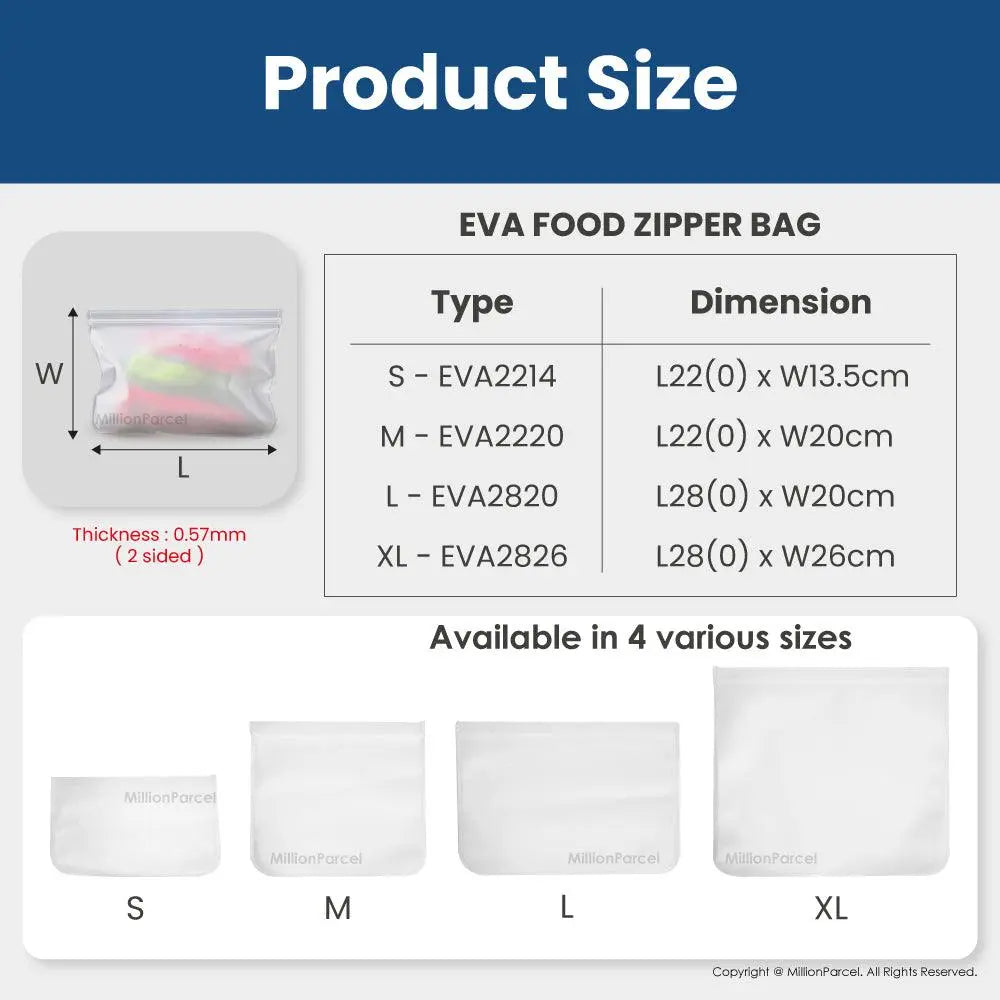 EVA Food Zipper Bag - MillionParcel