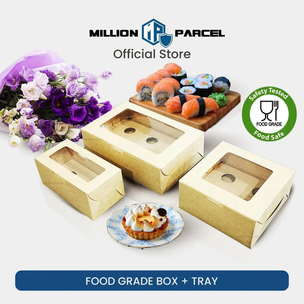 Food Grade Cake Box with Window + Tray - MillionParcel