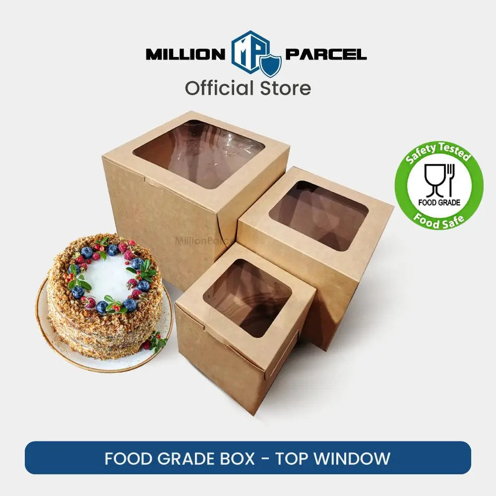 Food Grade Cake Box with Window + Tray - MillionParcel