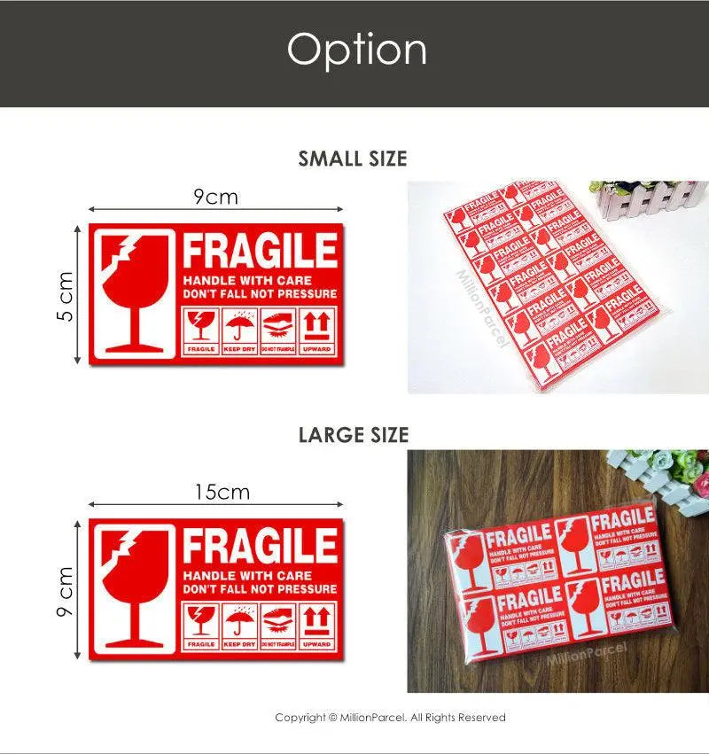 Fragile Label - - Ensure your fragile items arrive safely - MillionParcel