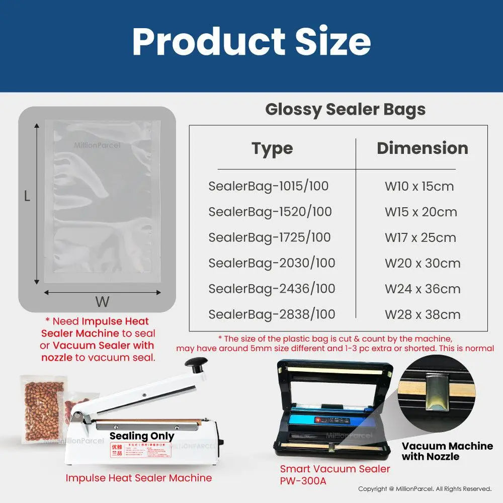 Glossy Sealer Bags - MillionParcel