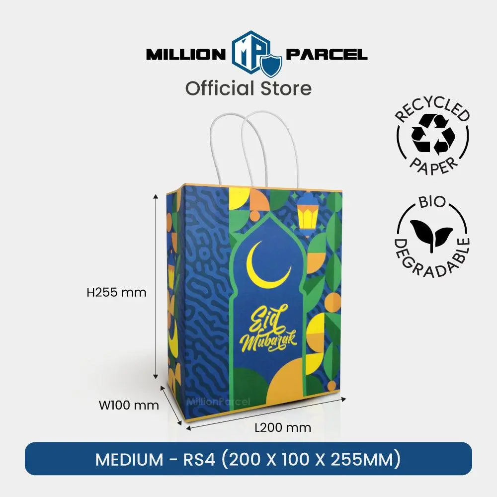 Hari Raya Paper Bag | Raya Festive Twisted Bag - MillionParcel