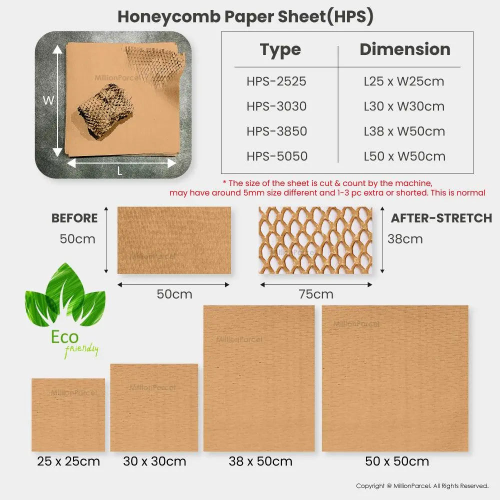 Honeycomb Paper Sheet | Honeycomb Wrap Sheet - MillionParcel