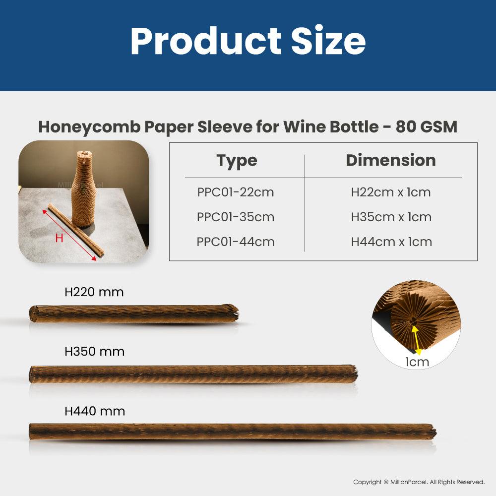 Honeycomb Paper Sleeve for Wine Bottle | Bottle Sleeve | Bottle Wrap - MillionParcel