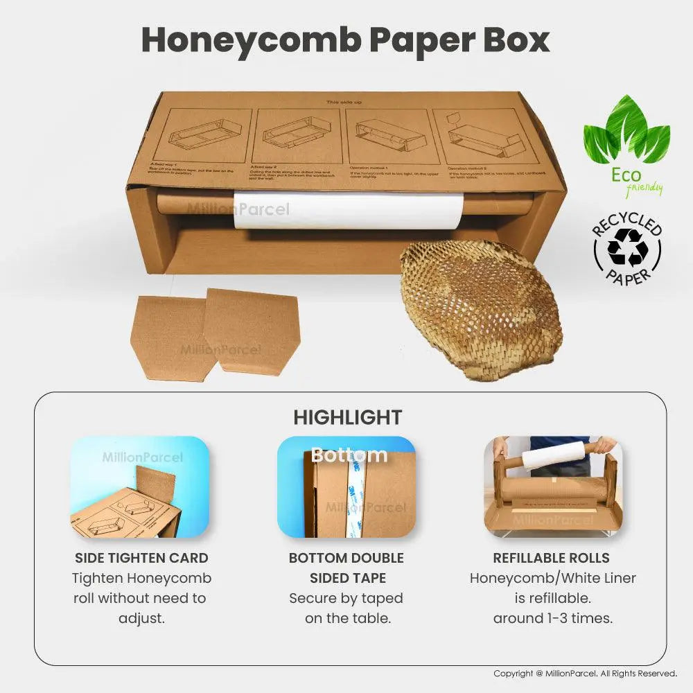 Honeycomb Wrap  | Honeycomb Paper Replace Bubble Wrap - MillionParcel