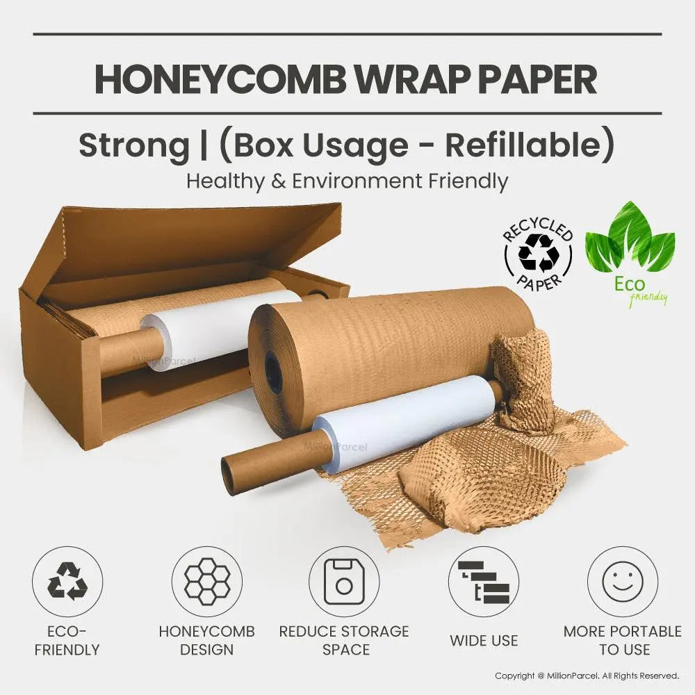 Honeycomb Wrap  | Honeycomb Paper Replace Bubble Wrap - MillionParcel