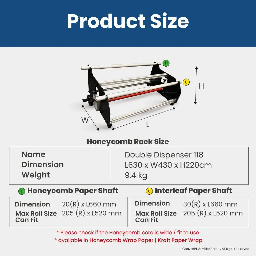 Honeycomb Wrap Paper Rack - MillionParcel