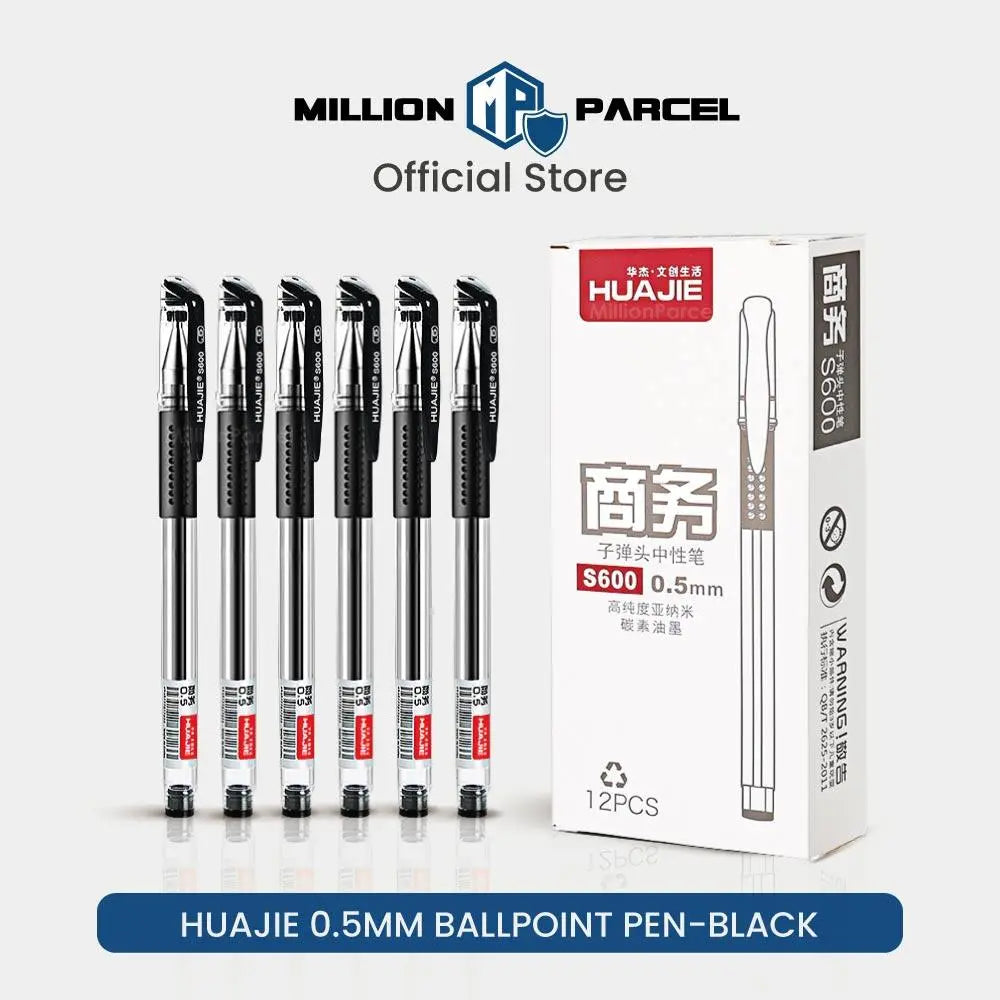 HuaJie Ballpoint Pen 0.5mm |  Pen with Cap S600 - MillionParcel