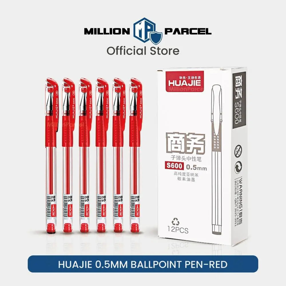 HuaJie Ballpoint Pen 0.5mm |  Pen with Cap S600 - MillionParcel