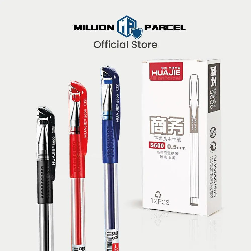 HuaJie Ballpoint Pen 0.5mm |  Pen with Cap S600 - MillionParcel