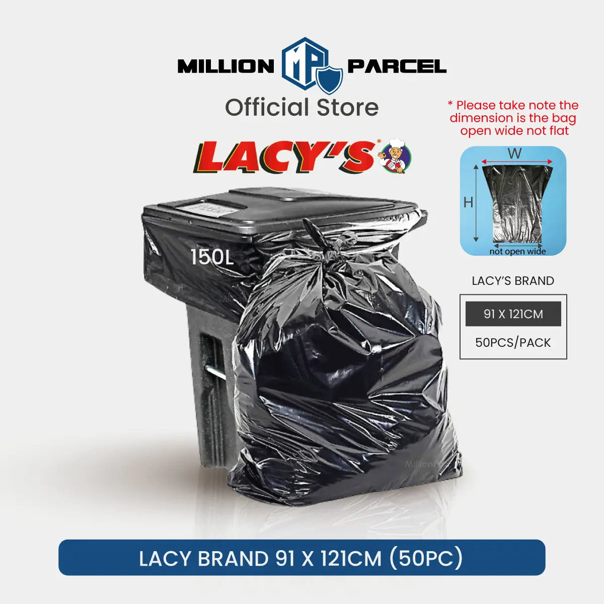 LACY'S Heavy Duty Garbage Bag - MillionParcel