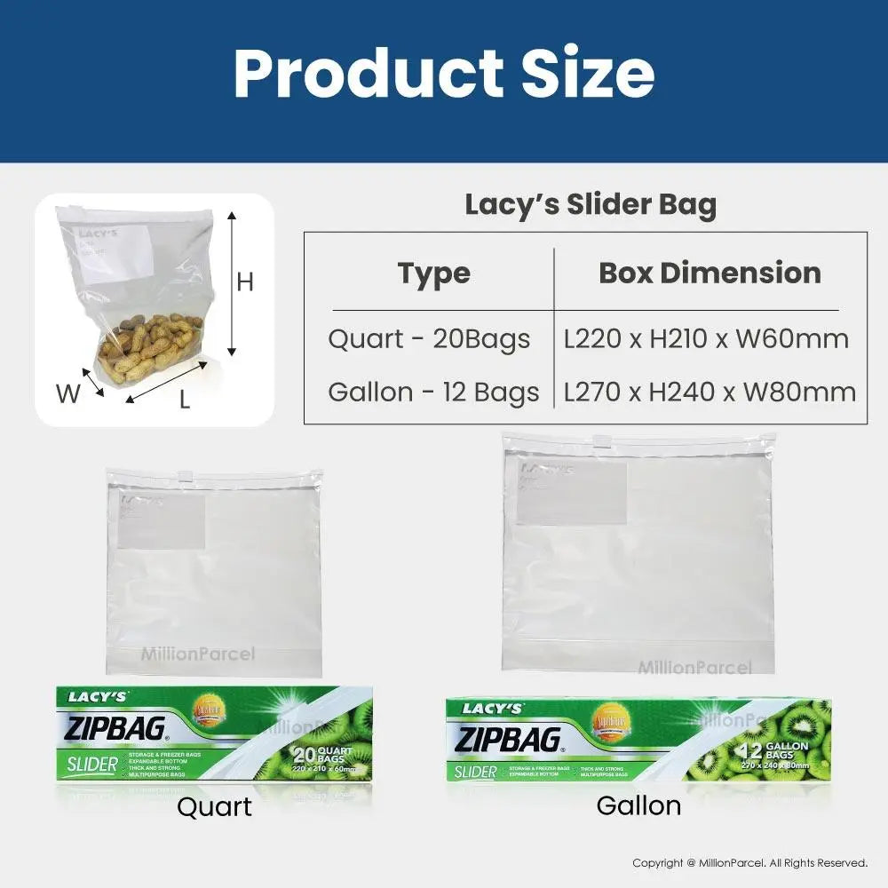 Lacy’s Slider Bags - MillionParcel