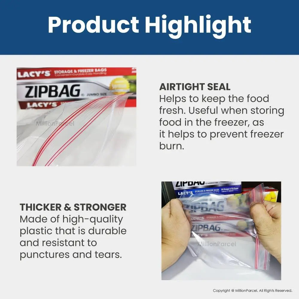 LACY'S ZIPBAG | Storage & Freezer Bags - MillionParcel