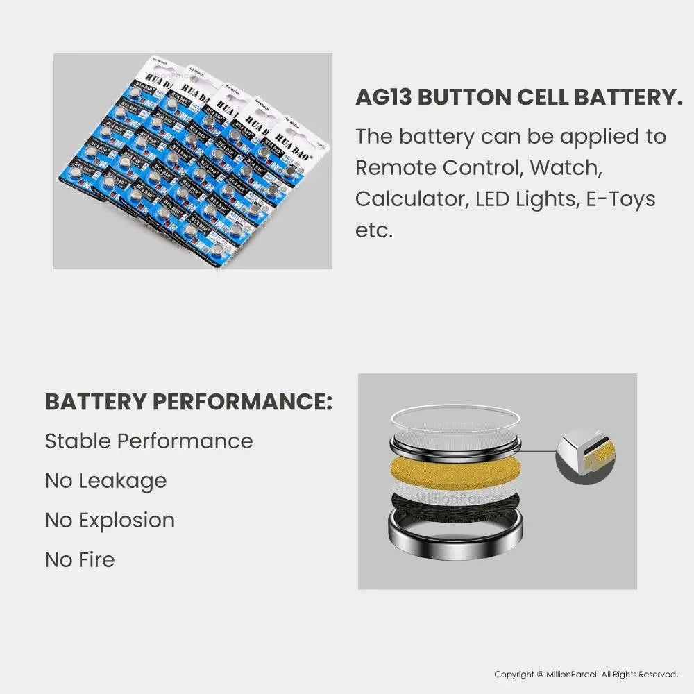 LANEN Alkaline Battery | HUADAO Coin Battery - MillionParcel