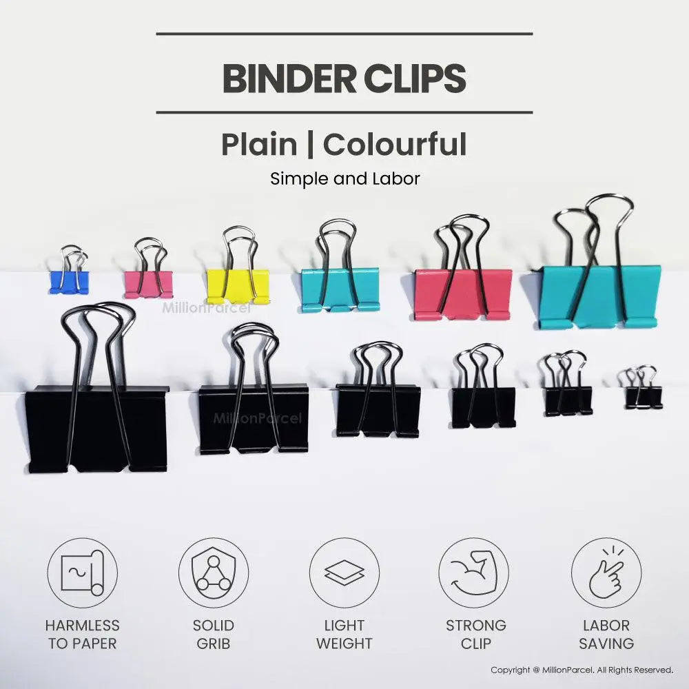 Metal Binder Clips | Color long Tail Clip - MillionParcel