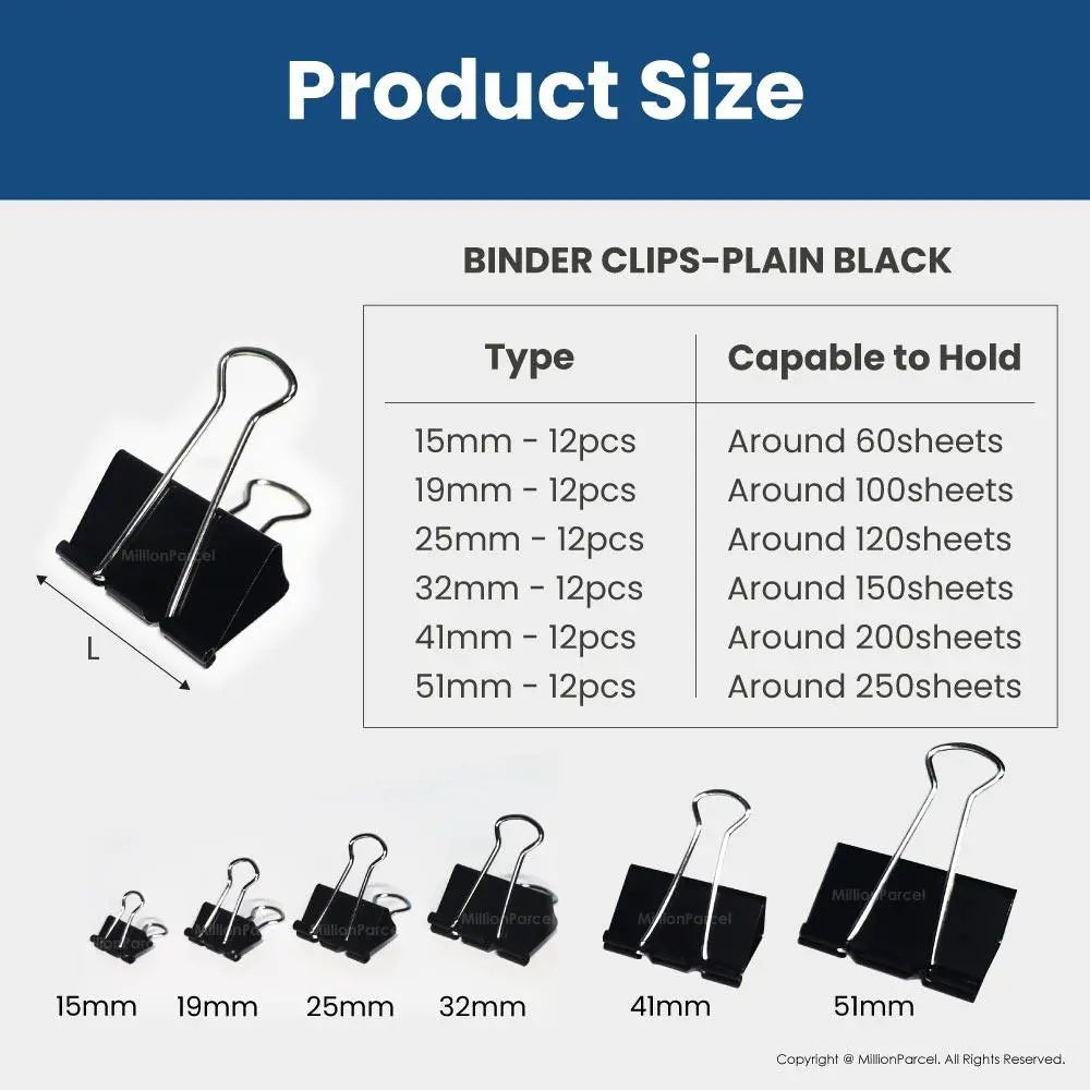 Metal Binder Clips | Color long Tail Clip - MillionParcel