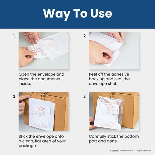 Consignment Packaging Packing List Envelope / Adhesive Consignment Note - MillionParcel