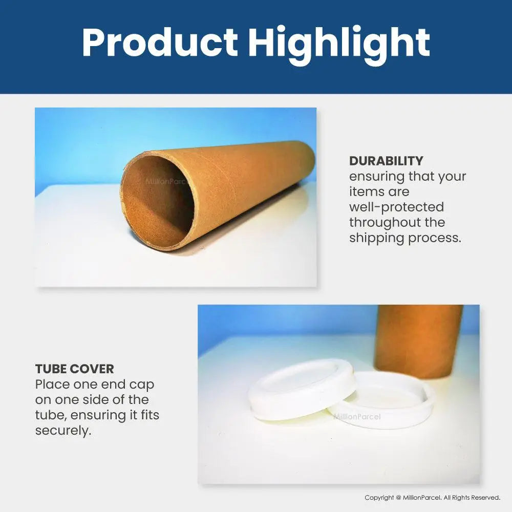 Plain Kraft Mailing Tube | Perfect for posters, certificates & document - MillionParcel