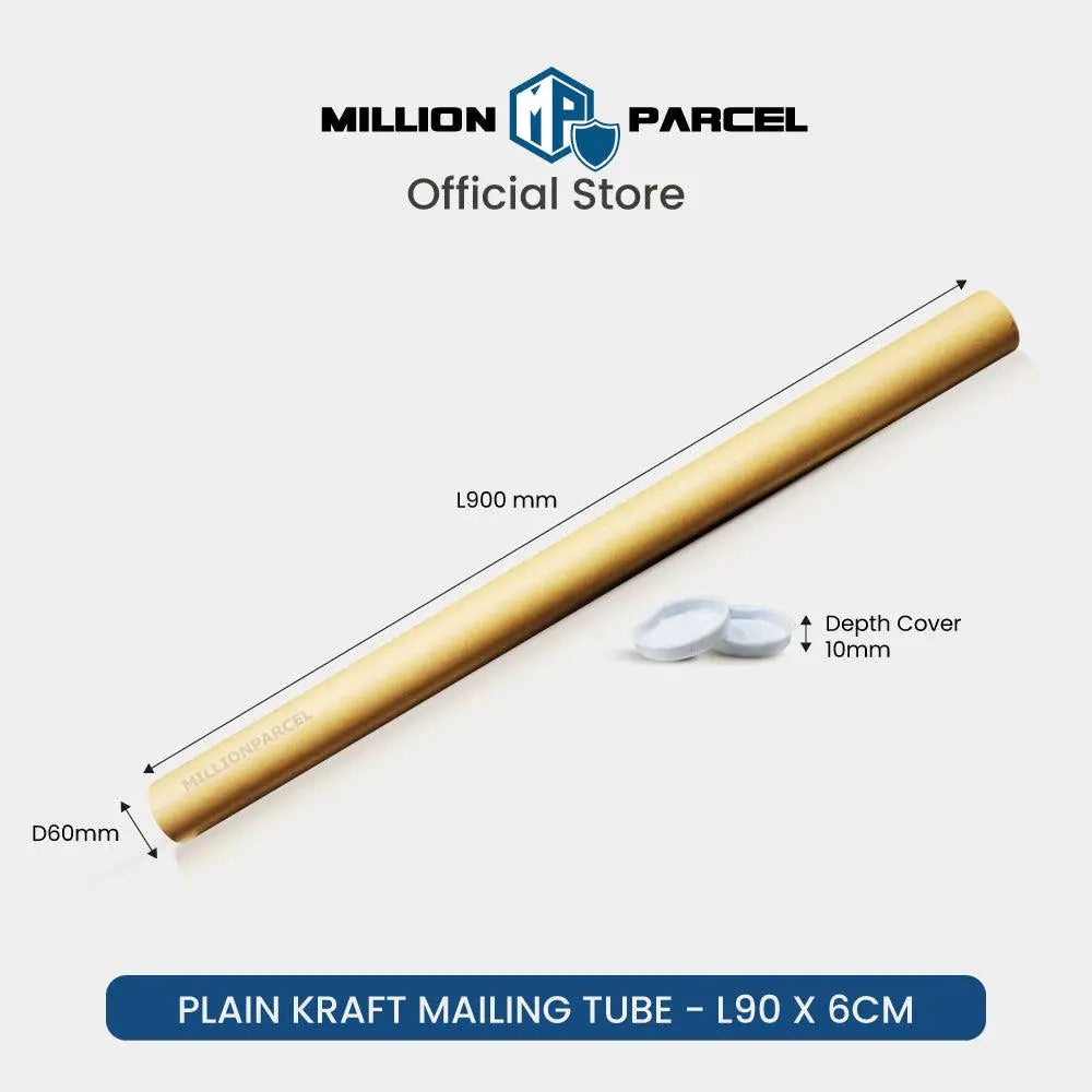 Plain Kraft Mailing Tube | Perfect for posters, certificates & document - MillionParcel