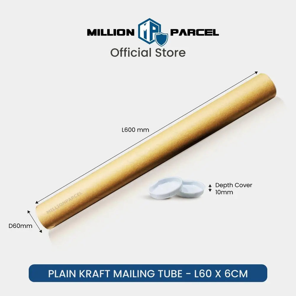 Plain Kraft Mailing Tube | Perfect for posters, certificates & document - MillionParcel