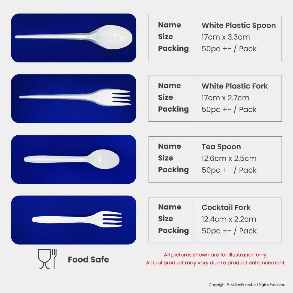 Premium Disposable Tableware | Disposable Cutlery - Plates, Cup, Bowl, Spoons, Forks, Straw, Stirrer, Chopsticks - MillionParcel