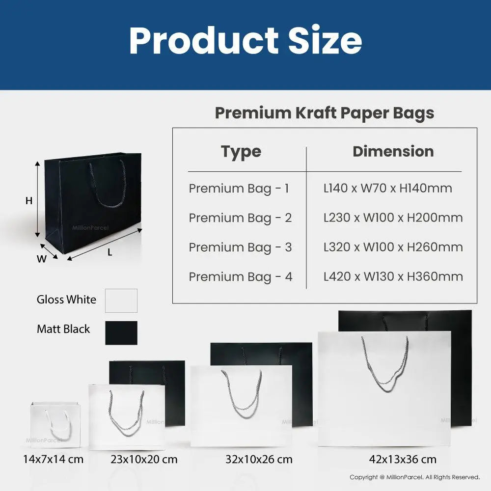 Premium Kraft Paper Bags - MillionParcel