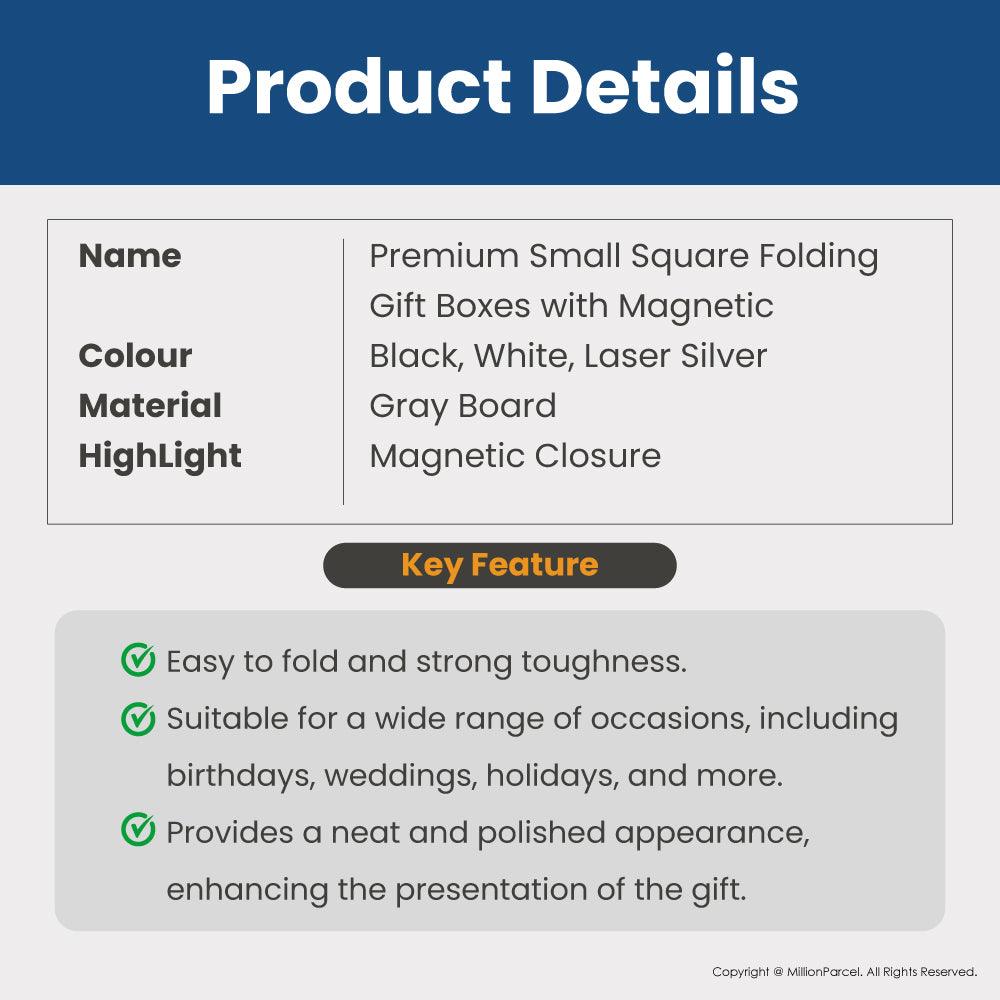 Premium Small Square Folding Gift Boxes with Magnetic - MillionParcel