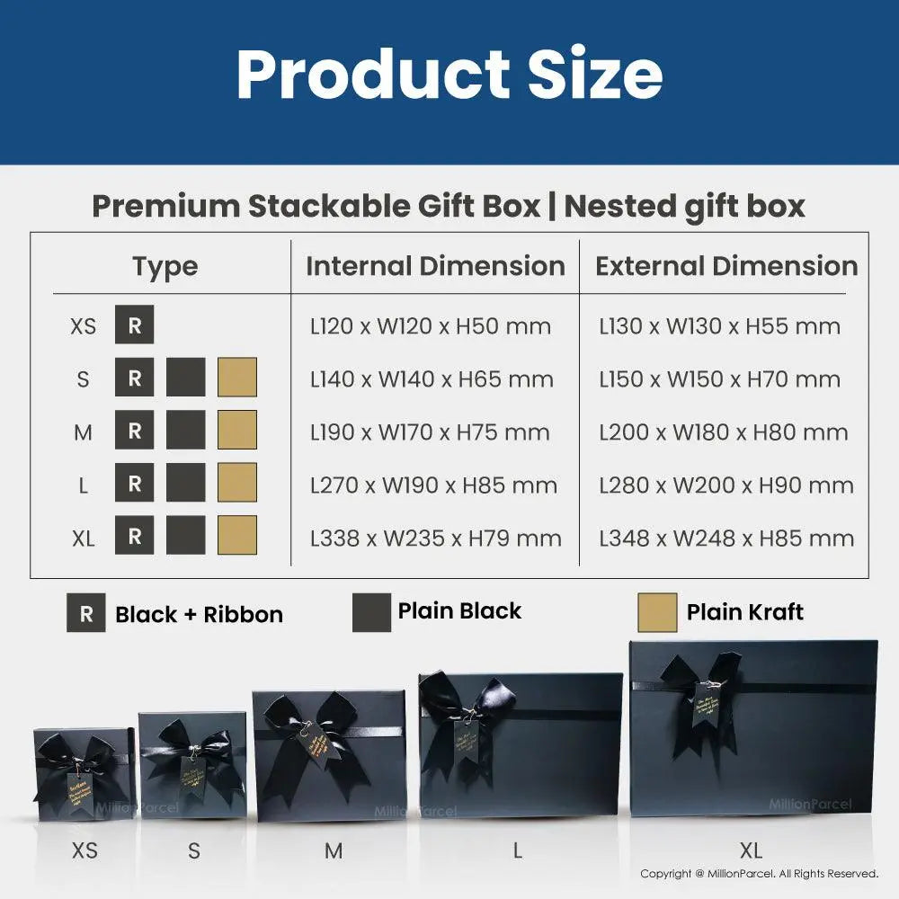 Premium Stackable Gift Box | Nested gift box - MillionParcel