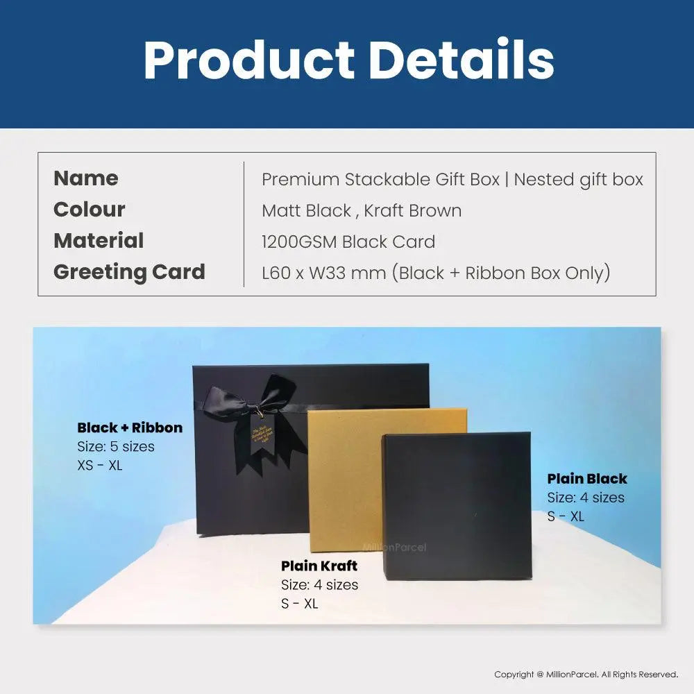 Premium Stackable Gift Box | Nested gift box - MillionParcel