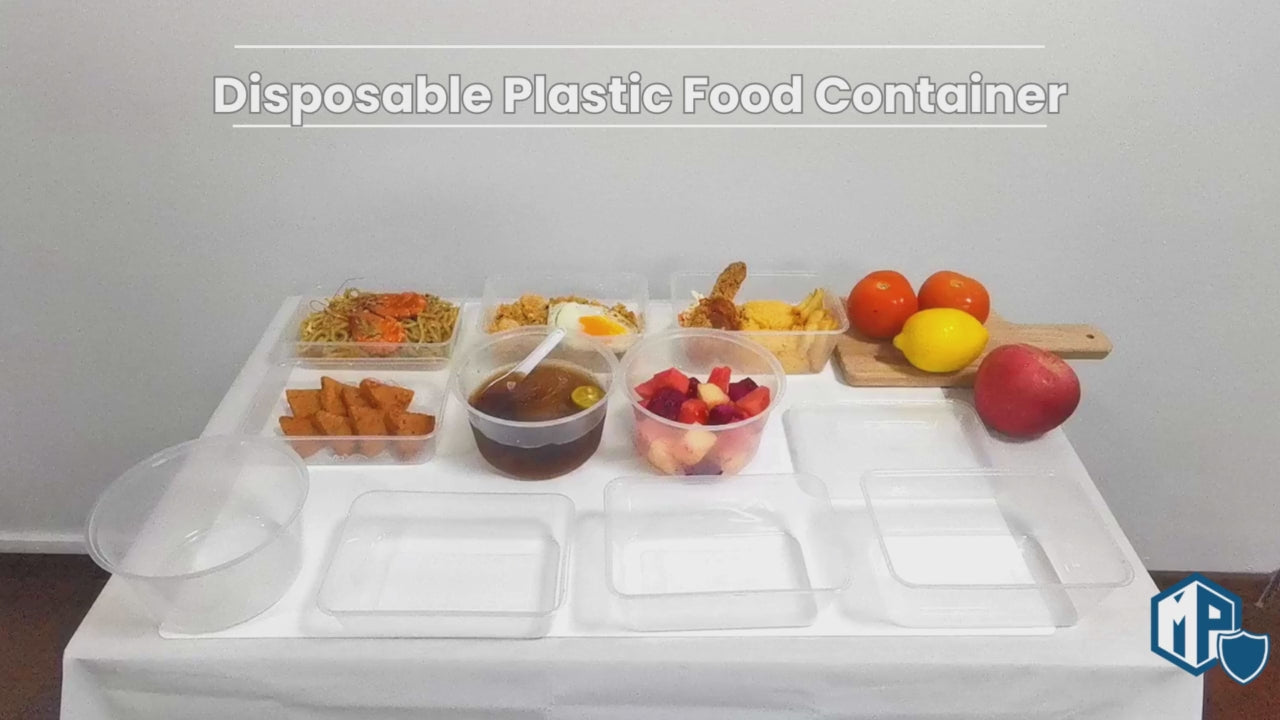 Bekas Makanan Plastik Pakai (50pc) / Kotak Makanan