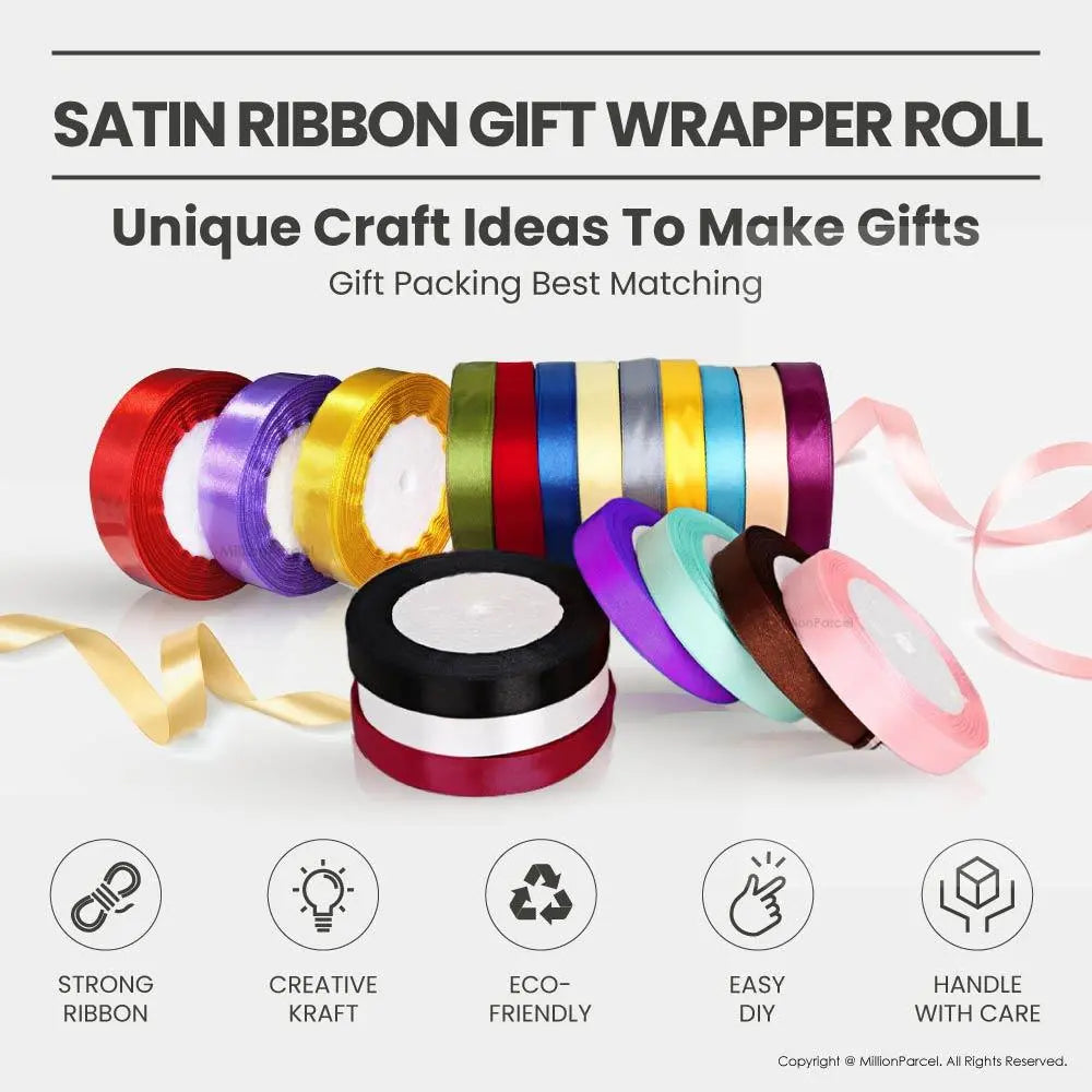 Satin ribbon 2cm x 22m (1 Roll) - MillionParcel