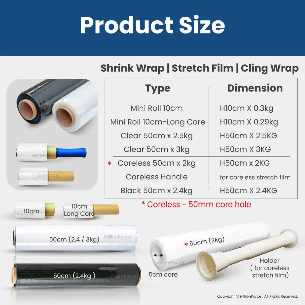 Shrink Wrap | Stretch Film | Cling Wrap - MillionParcel